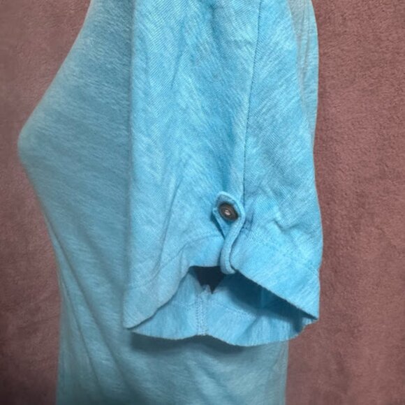 L.L. Bean Short Sleeve Scoop Neck Striped Tee - Picture 3 of 4